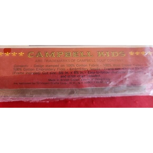 Campbell's Soup Kids C101 Wash Day Mini Stitchery Embroidery Picture Kit - Picture 5 of 5